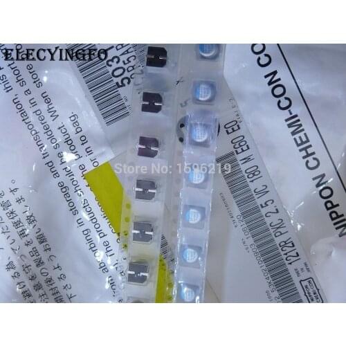 10pcs 180uF 2.5V180uf NIPPON PXC Series 5x6mm 2.5V180uF video card/motherboard SMD Solid capacitor