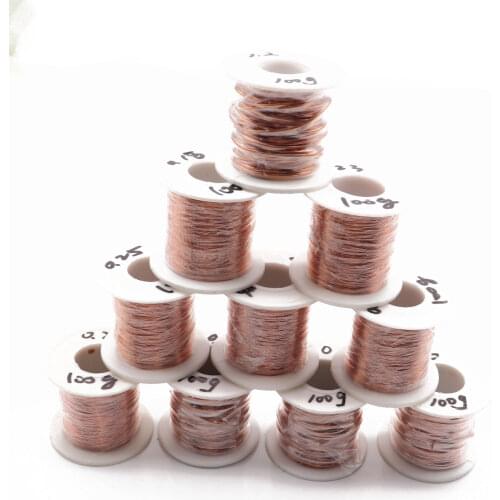 100g/pcs Polyurethane Enameled Copper Wire Varnished Diameter 0.1mm To 1.5mm QA-1/155 2UEW For Transformer Wire Jumper