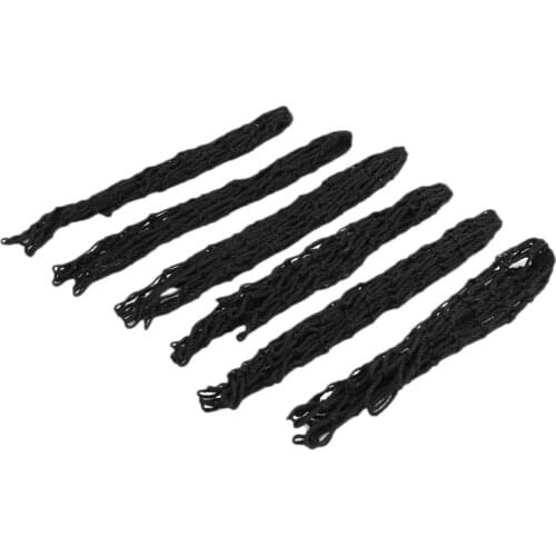 6Pcs/Set Black Billiard Pool Snooker Table Nylon Mesh Net Bags Pockets Club Kit