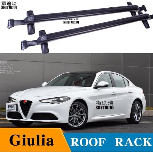 2Pcs Roof Bars for ALFA ROMEO Giulia, 4-dr Sedan, 2016-2020 Aluminum Alloy Side Bars Cross Rails Roof Rack Luggage Carrier
