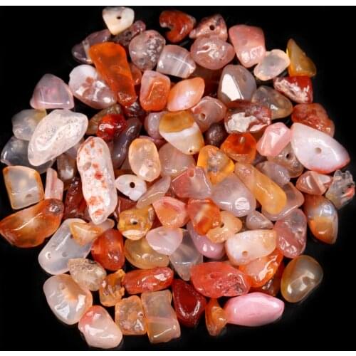 16 Inches Natural Irregular Red Agates Onyx Stone Chips Gravel Beads For Jewelry Making DIY Bracelet Necklace Accessories