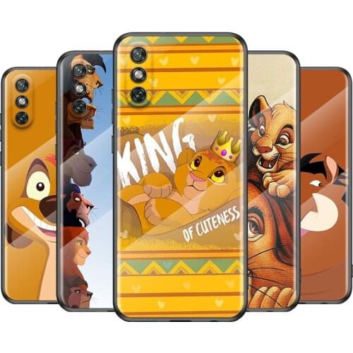 Tempered Glass Cover Disney Animation The Lion King For Huawei Y6 Y7 Y9 Y5P Y6P Y8S Y8P Y9A P Smart Z 2019 2020 2021 Phone Case