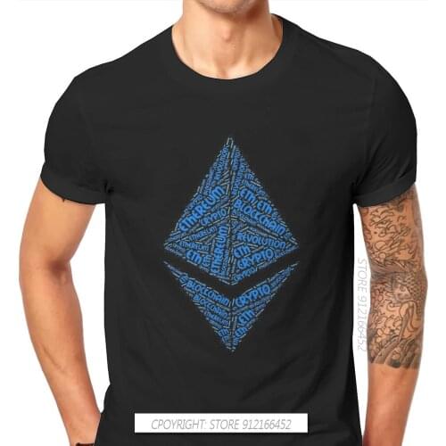 Crypto Cryptocurrency Ethereum BlockChain Revolution T Shirt Graphic Summer Pure Cotton Mens Clothing Harajuku O-Neck TShirt