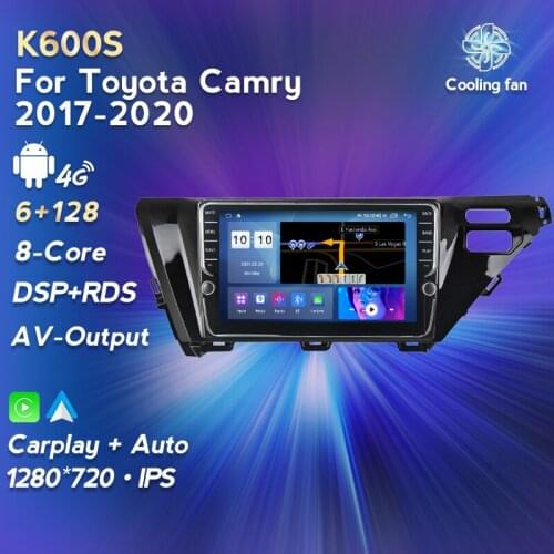 IPS screen Android11 4G LTE Eight core 6+128G for Toyota Camry 2017-2020 Car Radio Multimedia Video Player Navigation GPS BT