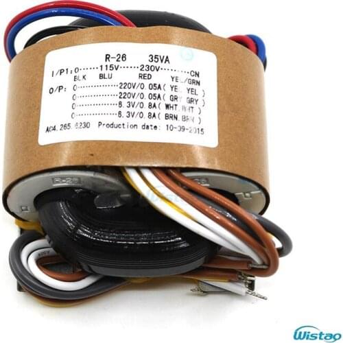 IWISTAO R Type Transformer Core Power 35W input 0-115V-230V Dual 220V 6.3V Tube Amplifier Preamplifier HIFI Audio DIY