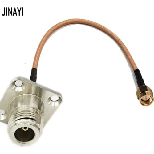 RG142 Cable SMA Male to N Female 4 Hole Flange RF Crimp Coax Pigtail Connector Cable 10/15/20/30/50CM 1/2/3/5/10M