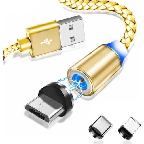 Magnetic Micro USB Type C Charge Cable For Samsung Galaxy S20 A70 A50 A11 A41 M31 M21 M11 A71 5G A20s S9 S8 S7 S6 Android Phone