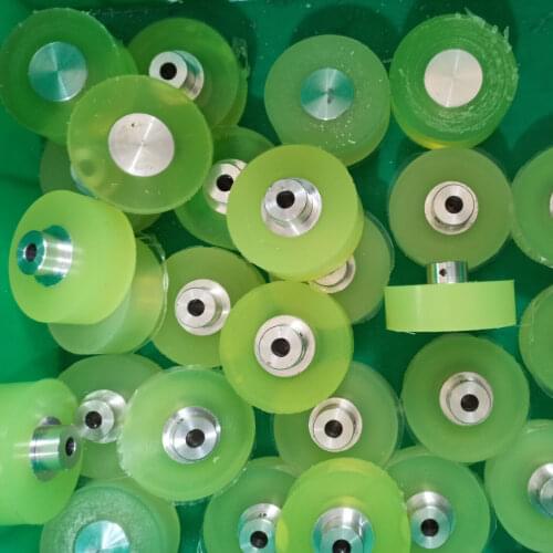 Mask Machine Pull Line PU Roller Ear Belt Pressure Wheel Polyurethane Rubber Coated Wheel Wear-resistant and Non-degumming