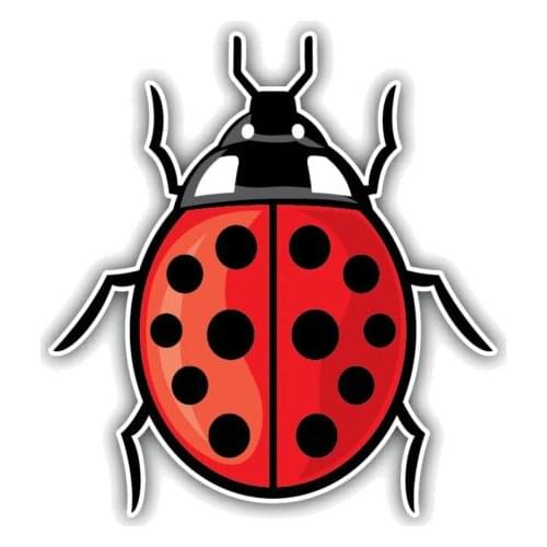 LLY-0240 Interesting Car Sticker Ladybug Animal Decal PVC Auto Motorcycle Covering Scratch Waterproof Personality Decals Decor