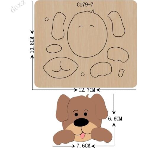 New Dog, pendant, Wooden die Scrapbooking C-179-7 Cutting Dies Compatible with most die cutting machines