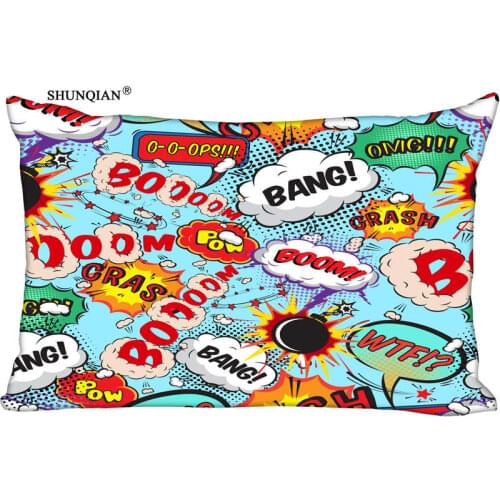 New Comic Pop Art Pillow Case Custom Wedding Pillowcase Cover Cases Gift Zippered Rectangle Pillow Case