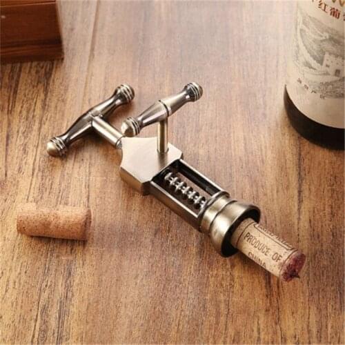 New Antique Wine Opener Portable Corkscrew Wine Bottle Opener Home And Bar Tool High-grade Vintage Zinc Alloy Wine Bottle Opener