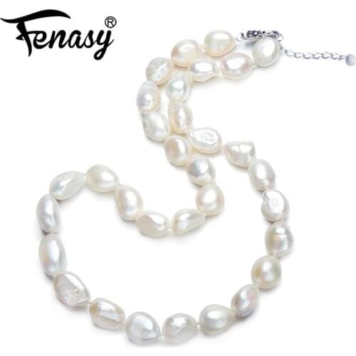 FENASY Bohemian charm Baroque Pearl Necklace For women Trendy 2019 New Fine Jewelry wedding Jewelry Choker Necklace