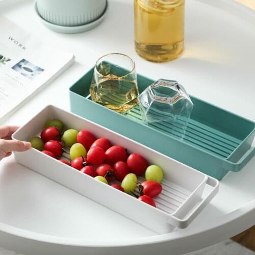 Rectangular Cutlery Storage Box Kitchen Chopsticks Forks Spoons Draining Rack Household Fruit Vegetables Washing Basket