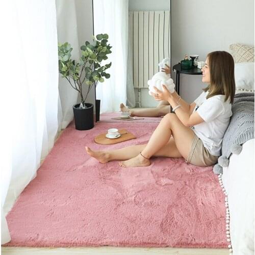 Furry Mat Plush Bay Window Carpet In The Bedroom Living Room Blanket Bedside Sofa Coffee Table Imitation Rabbit Fur Balcony Rug