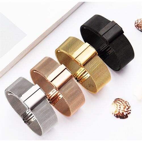 20mm Stainless Steel Metal Band For Xiaomi Amazfit GTS Bip GTR 42mm Smart Watch Wrist Strap For Garmin Venu Forerunner 245 645