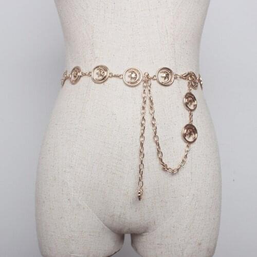 Luxury Designer Metal Belt For Women Retro Punk Fringe Waist Silver Gold Belt Dress Ladies Brand Tassel Chain Belt Female