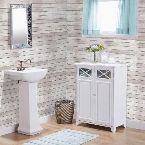 Distressed Wood Self Adhesive Wallpaper Removable Wallpaper Stick And Peel Wood Plank Wallpaper Wardrobe Renovation Stickers