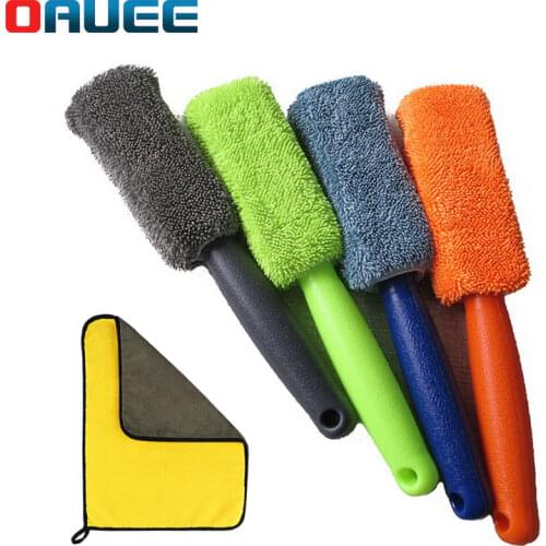 30cm Thickened Microfiber car wash towel 500GSM Car Cleaning Drying Cloth Hemming Car Cloth Detailing Car Wash Towel 30-60cm