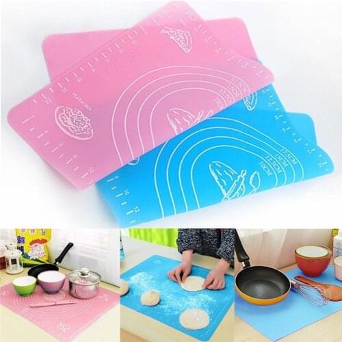 Silicone Pastry Baking Rolling Cut Mat Non-Skip Baking Pad Baker Home Kitchen Clay Fondant Ice Cake Kitchen Tool Dropshipping