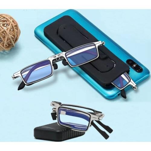 New Portable Folding Reading Glasses Ultra Thin Metal anti blue-ray Proof Reading Glasses For Both Men And Women