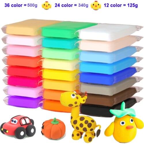 36 Color Ultralight Clay Non-toxic Colorful Soft Mud Children Educational DIY Polymer Plasticine Light Clay Toys Gift To Kids