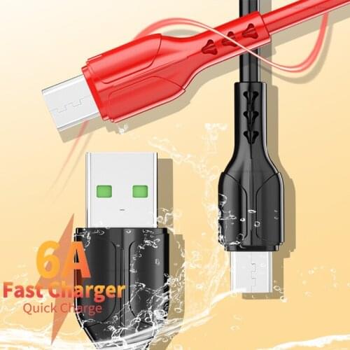 6A 1M 2M USB Type C Cable Mobile Phone Fast Charging Data Cord Micro USB Type C 8 Pin Charger Wire For iPhone 12 Xiaomi 11 Redmi