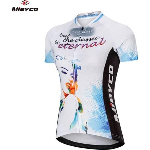 Mieyco Cycling Jersey Women 2019 Motocross MTB Bike Shirt Summer Short Sleeve Reflective Cycling Clothing Bicycle Maillot