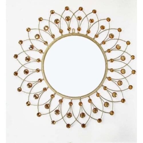 European-style Living Room Background Wall Decoration Mirror Ironwork Dining Room Wall Hanging Mirror Bathroom Mirror