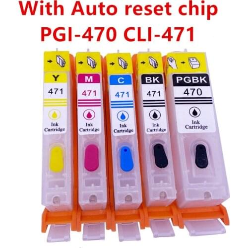 Refill empty 470 471 PGI-470 CLI-471 pgi470 refillable ink cartridge for canon PIXMA MG5740 MG6840 TS5040 TS6040 TS 5040 TS6040
