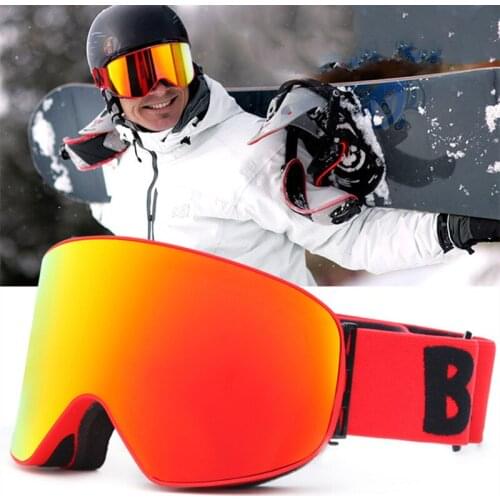 Winter Ski Goggles Double Lens Sports Snowboard Goggles With Anti-fog Uv400 Snowmobile Skiing Skating Mask For Man Women
