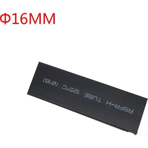 1 Meter/lot 2:1 Black 16mm Diameter Heat Shrink Heatshrink Tubing Tube Sleeving Wrap Wire