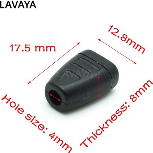 1pcs Zip Clip Buckle Zipper Pulls Cord Rope Ends Lock Black For Clothing accessories PARACORD DIY