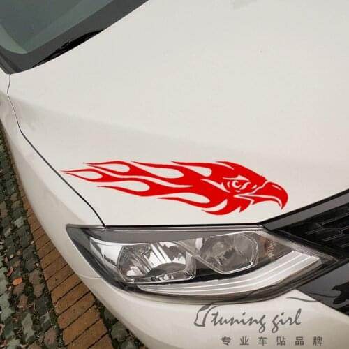Car Stickers 2PCS Eagles Hawk Head Creative Decals For Head Doors Vinyls Auto Tuning Styling Duad 32x7.5cm 50x12cm D22