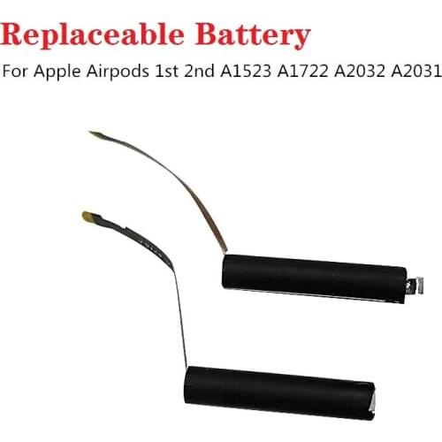 Battery For airpods 1st 2nd A1604 A1523 A1722 A2032 A2031 air pods 1 air pods 2 replaceable Battery GOKY93mWhA1604