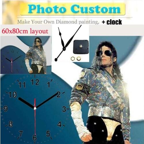Diamond painting 5d custom with clock diy diamond embroidery sale custom with clock best gift for home decortion diamond mosaic