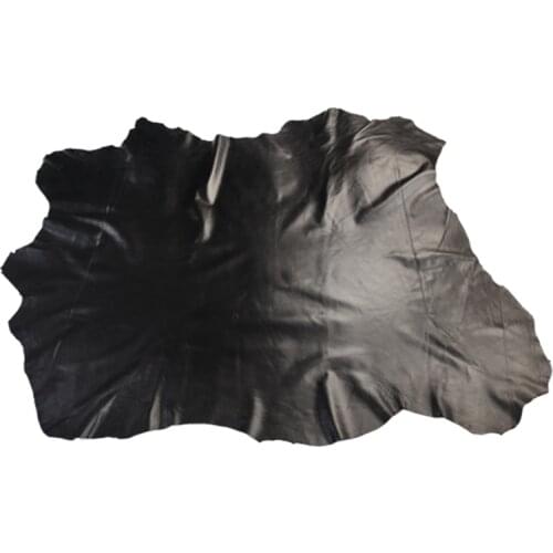 Whole piece black grain Genuine sheep skin leather
