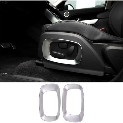 2012-2015 For Landrover Range Rover Evoque Car-Styling ABS Matt Chrome Car Seat Side Frame Cover Trim Accessories set of 2pcs