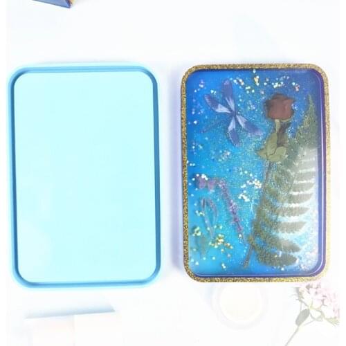 Epoxy Resin Mold Eyelash Storage Box Silicone Mould DIY Crafts Jewelry Container Making Tool