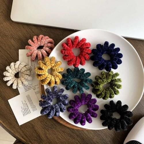 Autumn And Winter New Velvet Hair Tie Simple Girl Phone Line Large Intestine Hair Tie Headdress