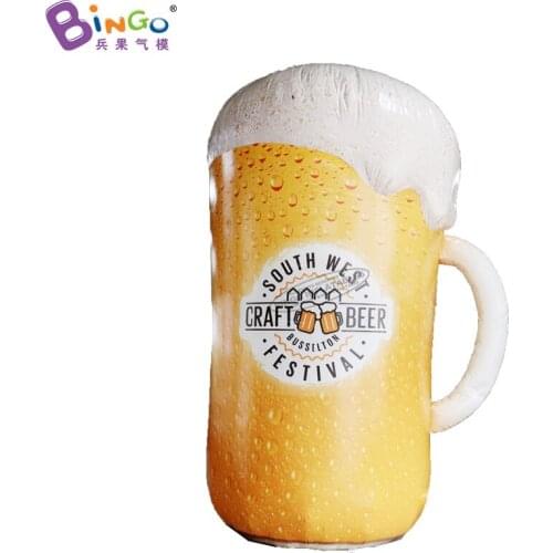Custom Made 4 Meters Tall PVC Material Giant Inflatable Beer Glass for Club Bar Decoration Toys BG-B0072