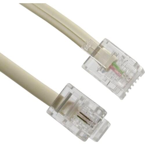 TELEPHONE LINE CABLE READY 6P/2C 15 YARDS CREAM