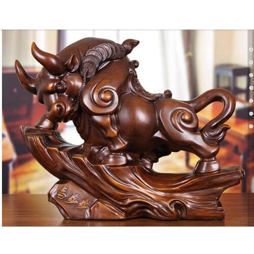 Coffee Wall Street Fierce Bull OX Figure Statue Cattle ornaments crafts decor design Medium coffee Wall Street cattle Wall
