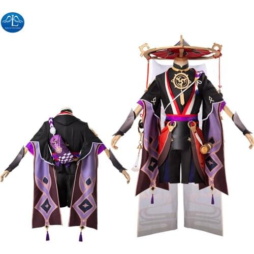 Game Genshin Impact Cosplay Scaramouche Costume Carnival Halloween Outfit Anime Scaramouche Suit Mens Uniform Custom Made