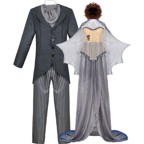 Halloween Couples Vampire Costume Women Man Medieval Vampire Count Countess Lady Fancy Dress