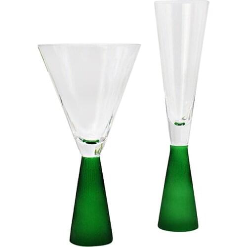 Creative green Ting, frosting Ting, red wine cup, Champagne Cup, goblet, soft decoration, model room, furniture and home decorat