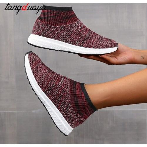 Sock Sneakers Women Breathable Air Mesh Sneakers Ultralight Running Shoes Women Outdoor Big Size Sports Shoes For Female Trainer