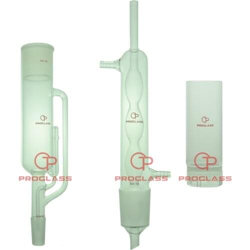 Lab Glass Soxhlet Extraction Apparatus Set 45/50 with Extraction Thimble