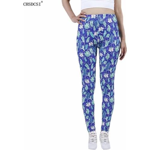 CHSDCSI Leggings Womens Leggings Digital Green Leaf Print Pants Trousers Stretch Casual Jogging Sport Tights Workout Gym Woman