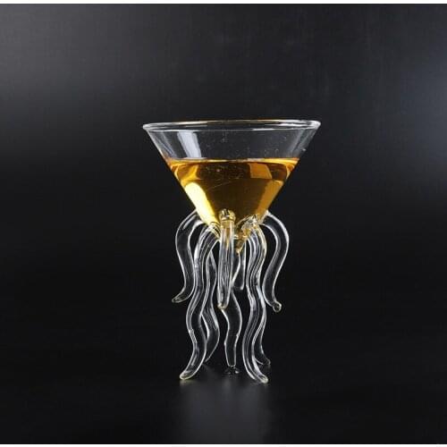 Creative Cocktail Glass Cup Jellyfish Glass Octopus Glass Juice Glass Goblet Whiskey Wine Vodka Beer Wine Glass Cup Nice Gift